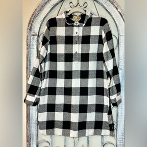 DeJaVu Flannel Buffalo Plaid Shirt Dress #1119